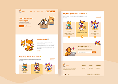 Love Pet Web Design design landingpage ui ui design ux web webdesign