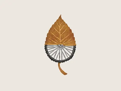 Race the Leaf bicycles bikes biking design drawing hand drawn illustration joe horacek leaf little mountain print shoppe logo procreate race the leaf sketch