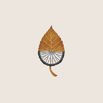 Race the Leaf bicycles bikes biking design drawing hand drawn illustration joe horacek leaf little mountain print shoppe logo procreate race the leaf sketch