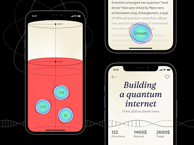 Donate to science projects app digital product design product ideas ui