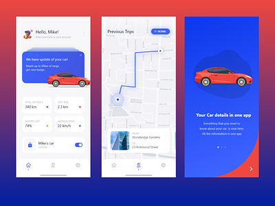 Car Update App dashboard illustration logo mobile app ui user interface website