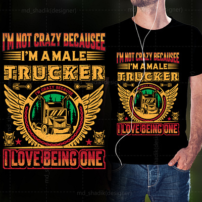 TRUCKER T-SHIRT DESIGN custom t shirt design fishing t shirt graphic design hunting t shirt illustration t shirt t shirt design truckdriver truckdriver t shirt typography t shirt unique t shirt