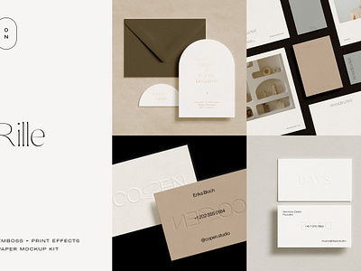 Emboss Deboss Stationery Mockup Kit