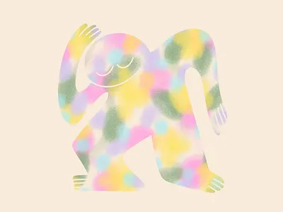 shy blob blob characterdesign colourful design digitalillustration grain illustration illustrator textures