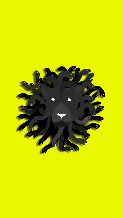 Enigmatic lion illustration lion lion face lion head lion icon lion logo meduza meduza gorgona snake snake logo