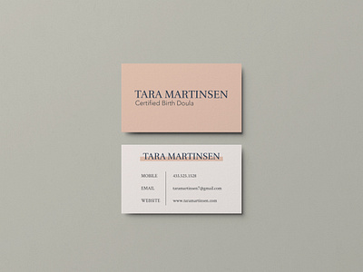 TARA MARTINSEN BUSINESS CARDS brand agency branding business cards color palette design logo design logos