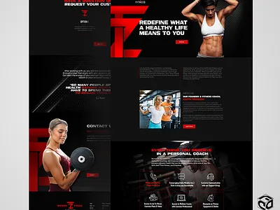 Homepage for Zero Time Fitness ui website design