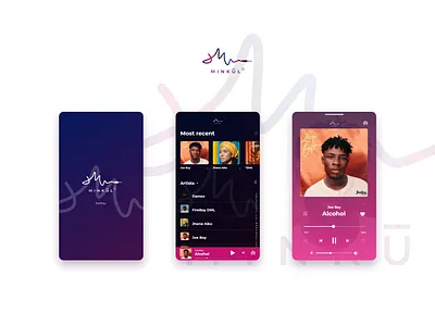 Minkul - The new music mobile app. app branding cameroon design illustration logo logotype cameroon ui user experience user interface ux