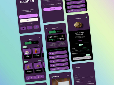 Garden • Heal your soul with the finest herbs • DARK app branding design graphic design logo tea ui ux