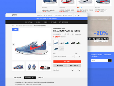 E-commerce website - Product page clean cloth store commercial concept inspiration e commerce e commerce design e commerce shop online shop online store product product card product page shopping sneakers sneakers shop ui ui design ux web website