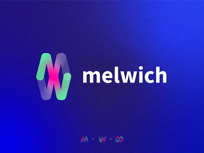 Melwich Logo Design brand identity branding business logo creative logo graphicdesign icon identity logo logos m logo minimal monogram mw platform tech typography ui w logo