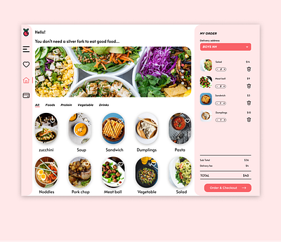 Food delivery UI app design ui uiux ux web