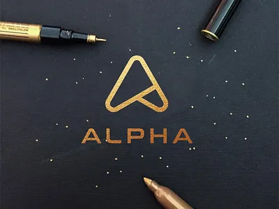 ALPHA LOGO branding design flat graphic design icon illustration logo vector