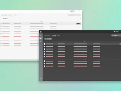 Wireframes dark & light access app contact desktop figma list security software ui wireframes
