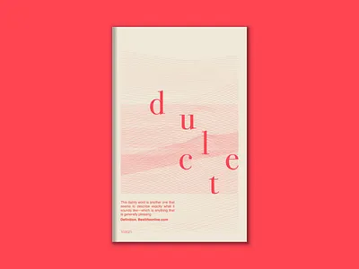 Dulcet Book Cover book cover design designer graphic design illustrator music sound typography vectorart visual design