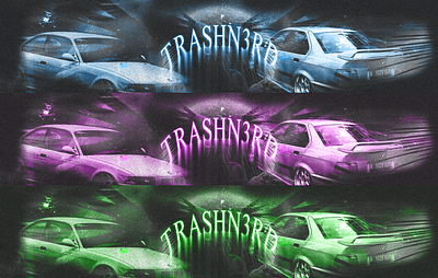 TRASHN3RD SoundCloud Banner banner banner art banner design branding cars graphic design social media art social media design typography visual design