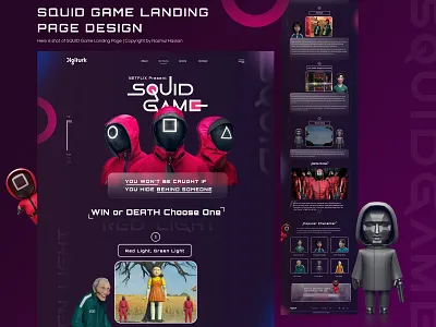 Squid Game Landing Page landing page movie landing page squid game squid game hero squid game landing page squid game movie landing page ui ux