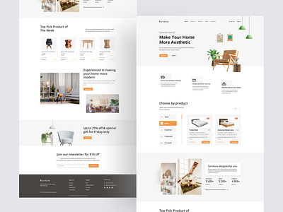 Furniture Landing Page Website 2021 trend beauty beds branding chair furnitue design furniture home interior design landing page online ui web design website