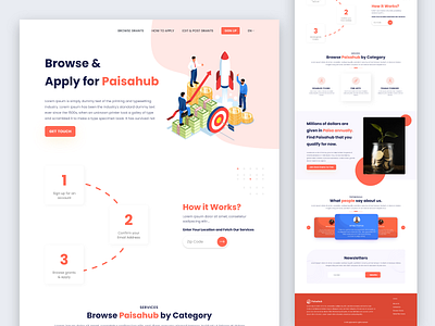 Paisahub Landing Page banking branding finance landing page landingpage design loan loan website logo design mobile app typography ui ui webdesign uix webdesign webpage website ui