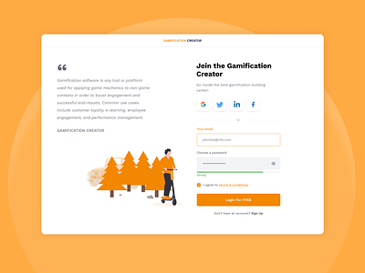 Gamification Creator WebApp Design 3d android animation app branding color dashboard design gamification gaming illustration landing logo mockup orange ui ux webdesign