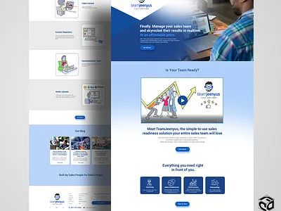 Landing Page Design for Teamjeenyus graphic design ui ux website design