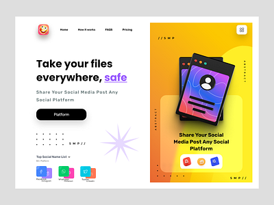 File manager app landing page documents dropbox easy sharing expiration date file manager home page landing landing page password safe share storage upload web webdesign website website design