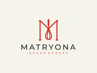 matryona bread cakes letter logo m