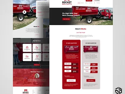 Landing Page Design for Rocket Rolloffs ui ux website design
