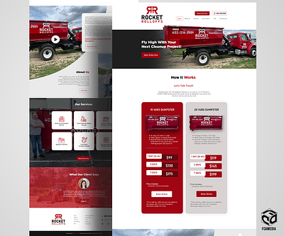 Landing Page Design for Rocket Rolloffs ui ux website design