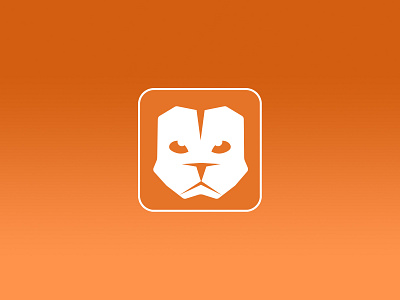 Lion app logo app clean clear design graphic design lion logo minimal minimalistic