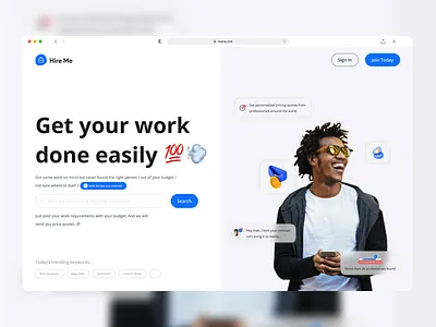 Hire Freelancers - Hero Screen design freelancer freelancers hero screen hire hire freelancer ui ui ux uidesign website website design
