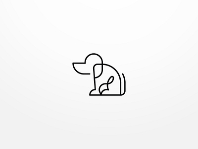 Monoline Dog branding cute design dog illustration logo monoline puppy vector
