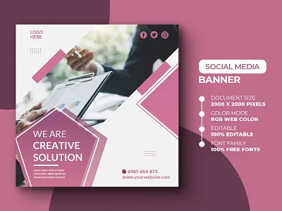 Corporate Social Media Post Template ads advert advertisement advertising business business banner businessman clean corporate corporate banner corporate design design instagram instagram post marketing media modern psd social media template