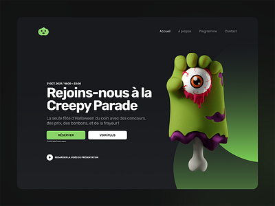 Halloween — Creepy Parade 2021 branding design fear figma halloween mockup ui ux