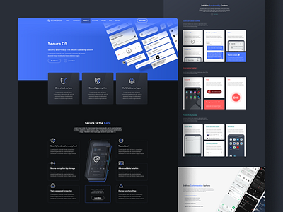 Secure Group Website Design brand branding clean design encrypted communication encrypted phone encryption iconography illustration layout modern phone secure phone security ui design web web design website websitedesign