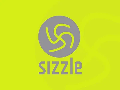 SIZZLE black brand branding design graphic design grey illustration lime green logo logo design logodesign minimal online courses simple sizzle logo ui ux vector welsh learning white