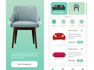 Furniture application 3d animation branding graphic design logo motion graphics ui