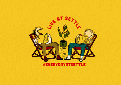 Live At Settle branding design design for sale graphic design illustration logo retro typography vector