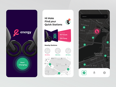 EV Bike Charging_Mobile App animation branding charge chart dashboard ev illustration iphonex jobs logo map mapview onboarding ui ux vector