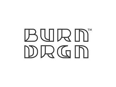 BURN DRGN™ design hand done icon illustration logo type vector