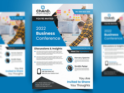 2022 Business Conference Flyer Templates PSD back backup backupgraphic branding chand design flyer flyer design flyer template flyerdesign flyers poster poster art poster design posterdesign posters psdtemplate templatepsd