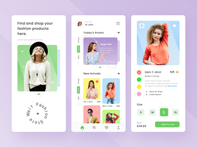 Fashion Store - App Design app design app mobile beautiful branding clean design ecommerce fashion fashion store fitra purwaka girl light models modern purple store trend ui ui design uiux