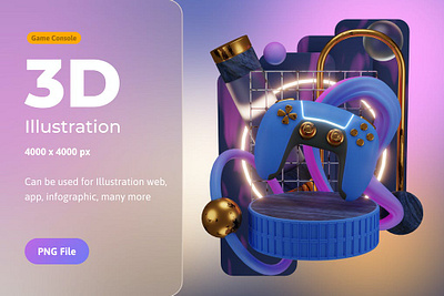 3d Illustration Game Console Abstract 3d 3d animation 3d art 3d illustration animation app apps branding concept design game graphic design illustration logo motion graphics page ui web web design website
