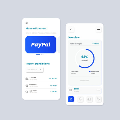 Paypal UI Design app branding dribbbleshot figma figmadesign layoutdesign mobiledesign mockupdesign ui uidesigner uiux webdesign