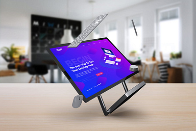 Surface Studio Screen Mockup abstract clean computer design device display interface laptop macbook microsoft mockup phone presentation realistic screen simple studio ui ux web