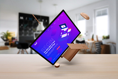 Surface Studio Screen Mockup clean computer device display interface laptop mac macbook microsoft mockup presentation realistic screen simple smartphone studio theme ui ux web
