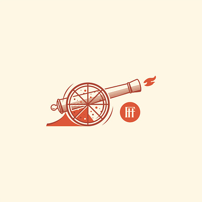 FortHill Pizza barzaly illustration logo logomark vintage