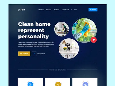 Maid service website design clean home home cleaning service website home service house cleaning inspiration landing page maid maid service office cleaning redesign service trend 2021 website