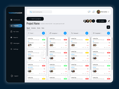 TASKMANAGER&KANBAN BOARD board branding case graphic design kanbanboard pm projectmanager task taskmanager ux uı