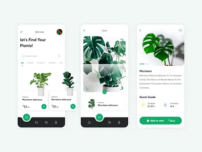 Plant Shop App🌵 app cart design graphic design illustration news plant plant app plant shop scan shop ui uidesign uiuxdesigner ux